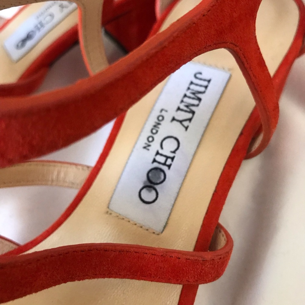 NWT | Jimmy Choo Ren Caged Suede Block Sandals - Picture 7 of 8